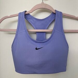 Nike Lavender Racerback Sports Bra with Black Swoosh